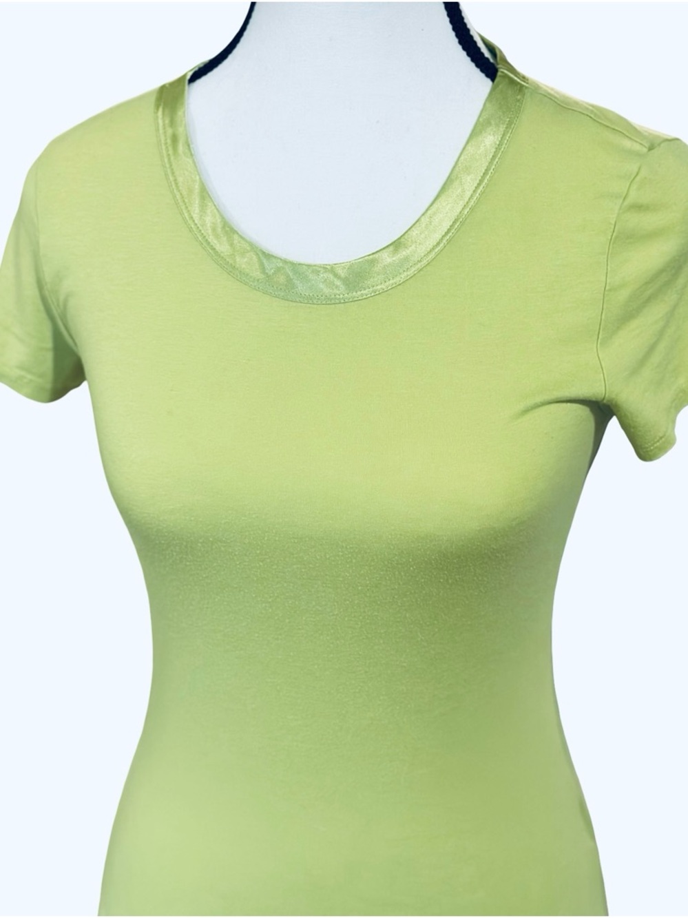 Banana Republic Satin Collared Women's Top in Lime Green - XXS